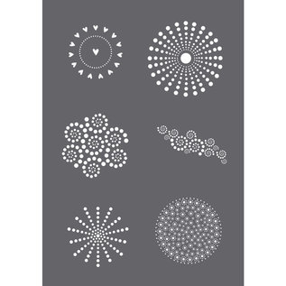 Zeefdruksjabloon Dots A5
