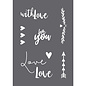 Zeefdruksjabloon "With Love" A5