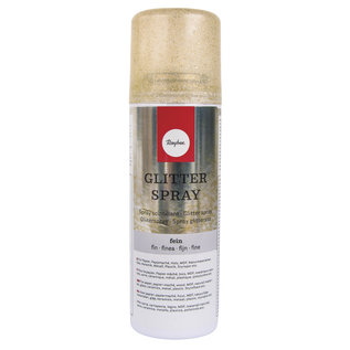 Glitterspray fijn goud 125ml