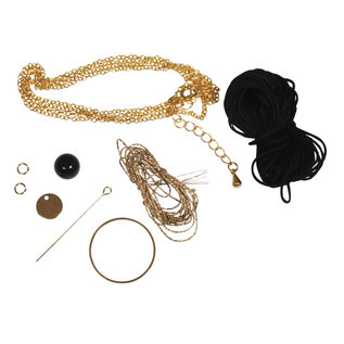 BOHO Kwastenketting set zwart