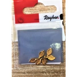 Rayher Metalen mini hangertjes Blad 9x5mm 6st.