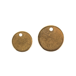 Metalen hangertjes schijven 3mm+8mm 6st.