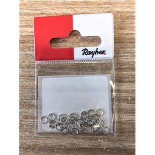 Ringetjes rond 4,2mm zilver 30st.