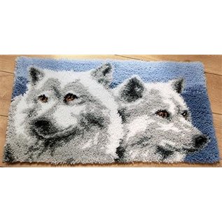 Smyrna tapijt Wolven 40x45cm