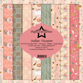 Paper Pack 30,5x30,5cm  8 designs 200g/m² Italian Vacation