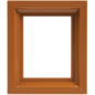 Pixel kader voor 1 basisplaat oker-bruin