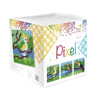 Pixelpakket 3-pack - Tropische vogels