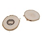 Houten flessenopener / Onderzetter schors rond D; +/-9-10cm