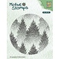 Nellie's Choice Christmas Silhouette Clearstamp Mistig Bos D; 8cm