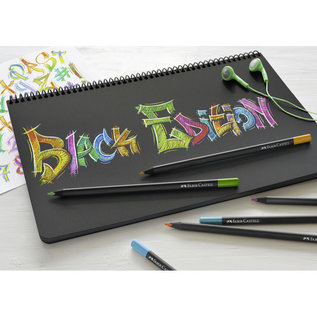 Faber-Castell Kleurpotloden Faber-Castell Black Edition in kartonnen etui á 24 stuks