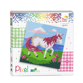 Pixel set - Eenhoorn  12x12 cm