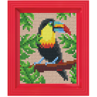 Pixelpakket Toekan in jungle met 26 pixelmatjes