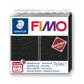 Fimo Leather-effect 57g zwart