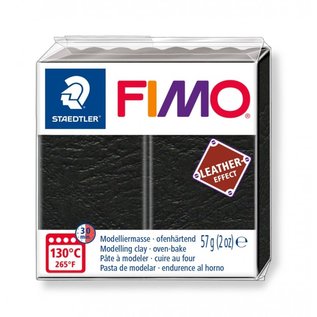 Fimo Leather-effect 57g zwart