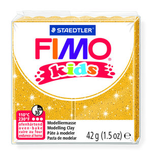 Fimo kids boetseerklei 42 g Glitter goud