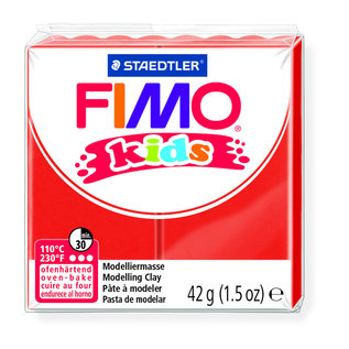 Fimo kids boetseerklei 42g rood