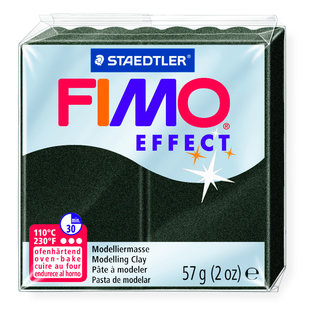 Fimo Effect boetseerklei 57g. parelmoer zwart