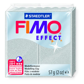 Fimo Effect boetseerklei 57g. parelmoer zilver