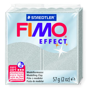 Fimo Effect boetseerklei 57g. parelmoer zilver