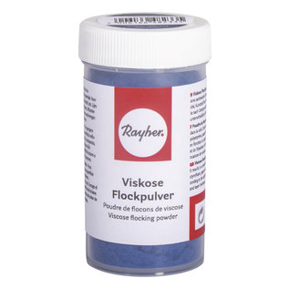 Viscose vlokken - Flock poeder, ultra marine blauw, 8g.