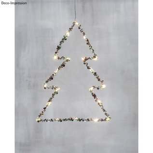 Metalen frame - dromenvanger kerstboom 23x28cm Grijs