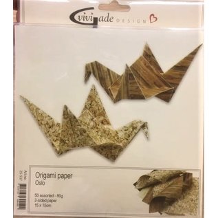 Origami papier, 15x15 cm, 80 gr, 50 assorti vel