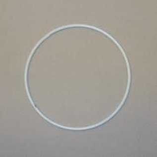 Rayher Metalen dromenvanger ring, bedekt, wit, 25cm