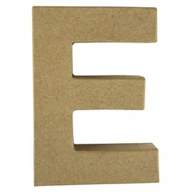 Lettre papier-mache "E" FSC Recycled100%, 15x10,5x3cm
