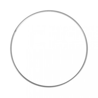 Metalen dromenvanger ring bedekt 20cm Grijs
