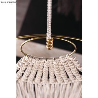 Metalen dromenvanger ring bedekt 20cm Grijs