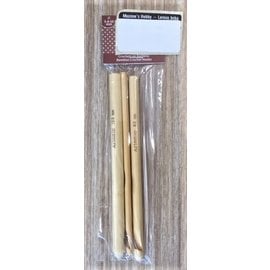 Set van 3 haaknaalden bamboe 5 - 8 - 10mm