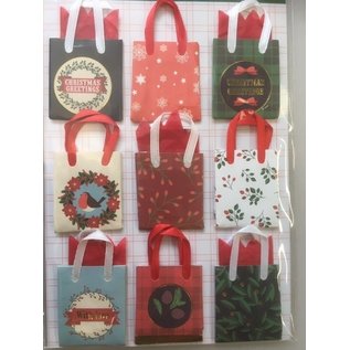 Merry Christmas 9 mini shopping bags