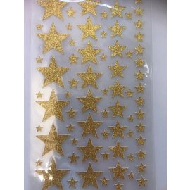 Stickers sterren goud 14x25cm