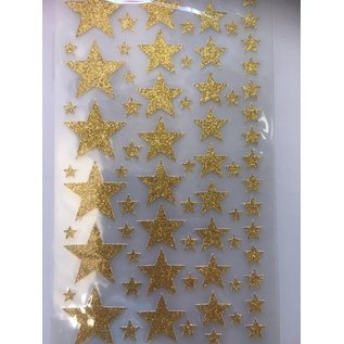 Stickers sterren goud 14x25cm
