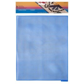 plastic canvas stramien 7 count 32,50x25cm blauw