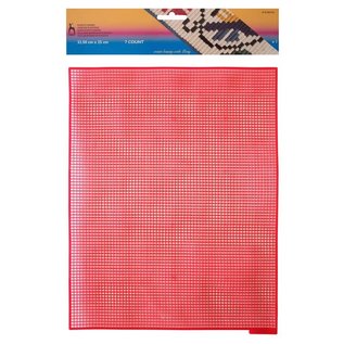 plastic canvas stramien 7 count 32,50x25cm rood