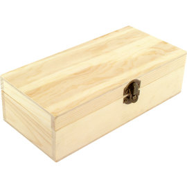 Hobbybox beukenhout ongelakt, 21x10x6,2cm