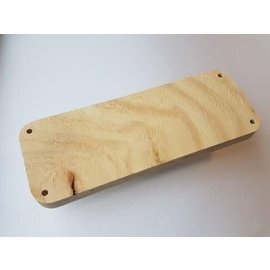 Wood -Macramé- Plank rechthoek(afgerond) 26,8x10cm - 1,8cm - holes 7mm