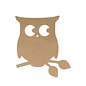 Silhouette MDF 25cm Uil op tak