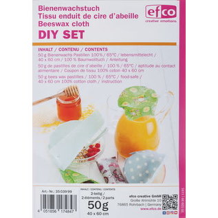 Set 100%  Bijenwas 50g. + stof 40x60cm 100% Katoen