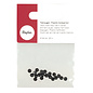 Rayher Dierenogen plastic-halfkralen 4mm zwart 20st