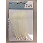 Pluimen wit met glitter 6st.