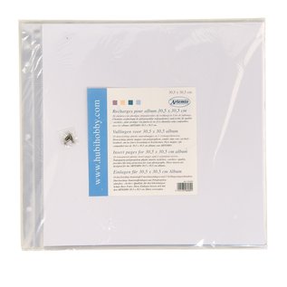 Vullingen voor 30,5x30,5cm Album. 30 doorzichtige plastic aanvulmapjes