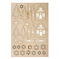 Rayher Houten bouwset "winterhuis" 8cm hoog