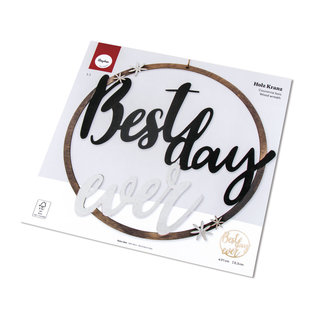 Houtkrans "Best Day Ever" 31cm