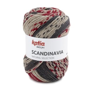 Katia Scandinavia 100g 207 rood-grijs bad 32410