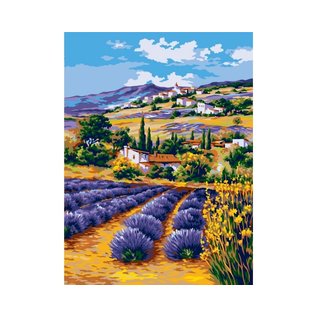 Collection d'art Bedrukt stramien "Levendelvelden in de Provence"