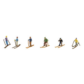 Rayher Kunststof miniaturen skieërs, 2cm, 6st.