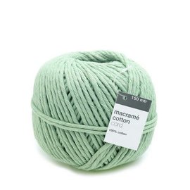 Macramé katoenkoord 150m x 5mm - mint groen