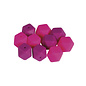 Rayher Siliconekralen hexagon rose-paars 14mm 10st.